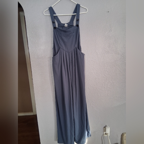 Halara Waffle Knit Casual Wide Leg Overalls NWOT M - Picture 3 of 8